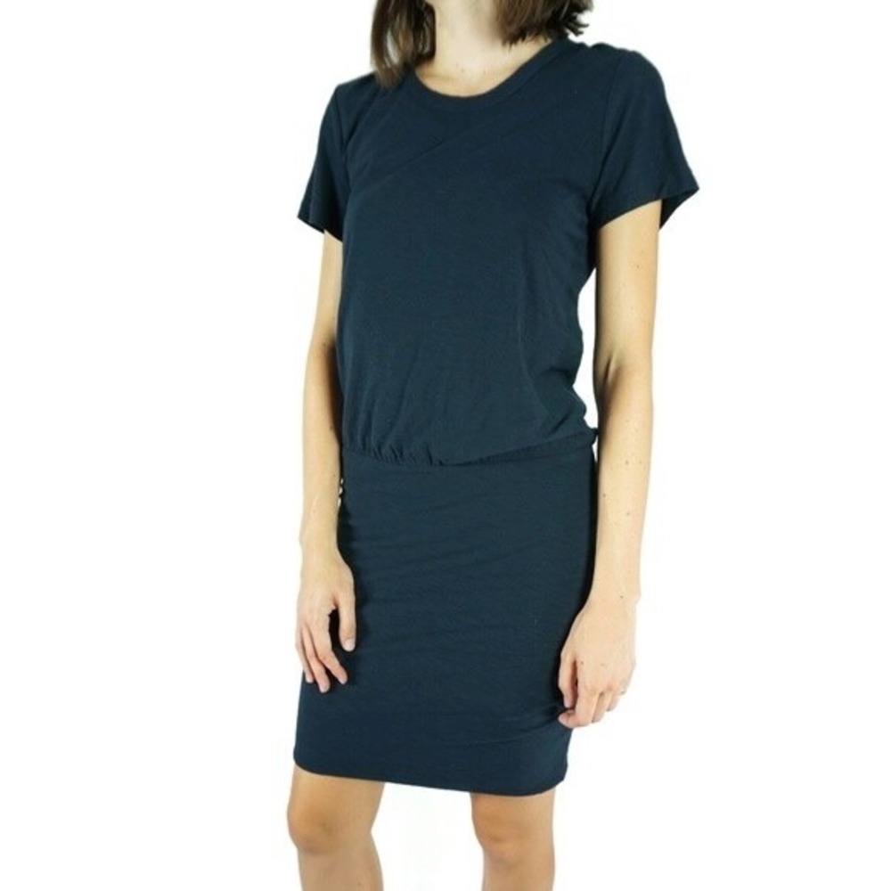 James Perse Standard Navy Blue Cotton Modal T-Shirt Dress 3‎ Medium